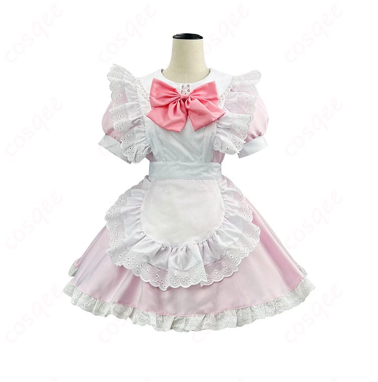 マギアレコード 鹿目まどか メイド服 コスプレ衣装 正面画像。美しいディテールと高い再現度を誇るコスプレ衣装です。