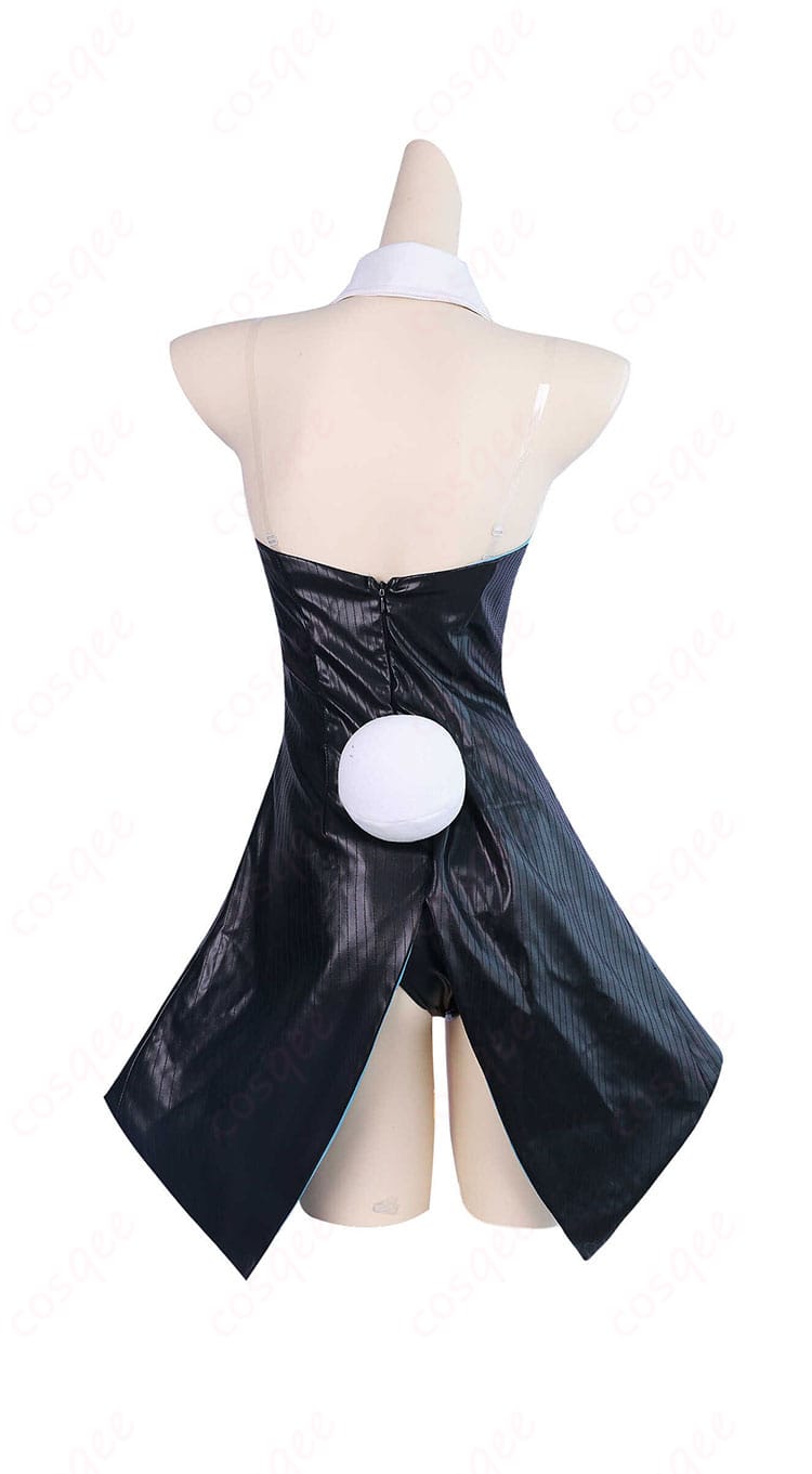 初音ミク バニーコスプレ衣装の背面図。ディテールにこだわった衣装の背面を確認できます。