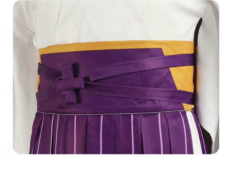 「文豪ストレイドッグス 中島敦 コスプレ衣装 腰封装飾」腰部のディテールと装飾。