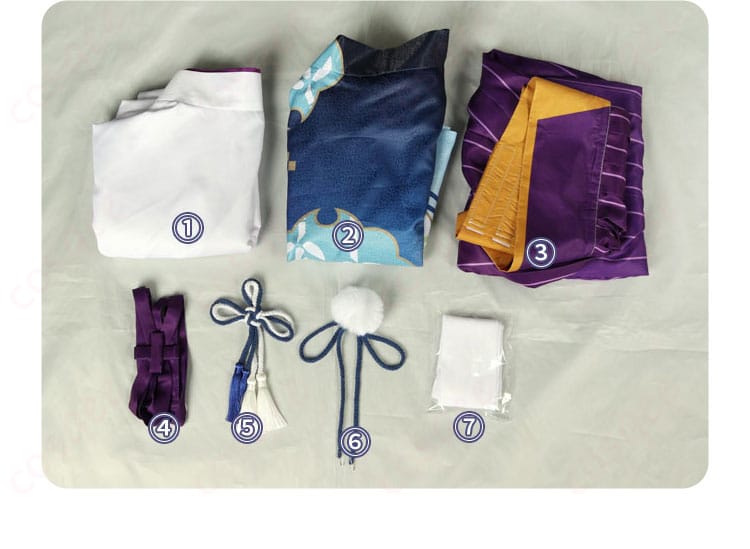 「文豪ストレイドッグス 中島敦 コスプレ衣装 セット内容」衣装セットの全体画像。