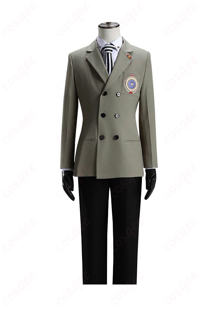 ペルソナ5 明智吾郎 コスプレ衣装 正面からの画像。制服姿で、ディテールが細かく再現されています。