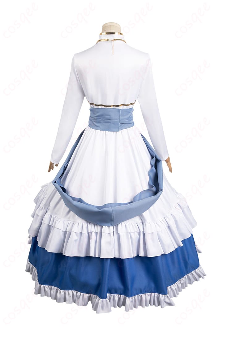 背面から見たベルゼルグ・スタイリッシュ・ソード・アイリスのコスプレ衣装。背中部分のディテールにこだわりが感じられます。