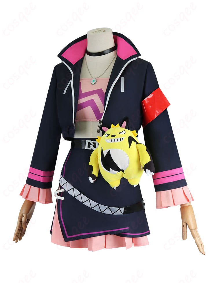 ゾーイ・レイン コスプレ衣装の左側面。衣装のラインが強調され、ディテールが細かく再現されています。