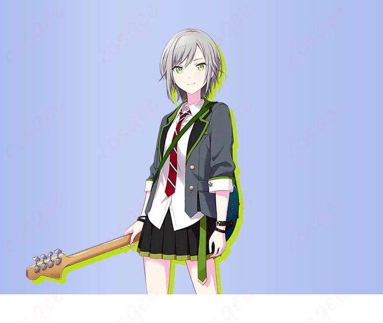 プロジェクトセカイ 日野森志歩 コスプレ衣装 キャラクター全身像。忠実再現されたユニット衣装(Leo/need)を着た日野森志歩の姿。