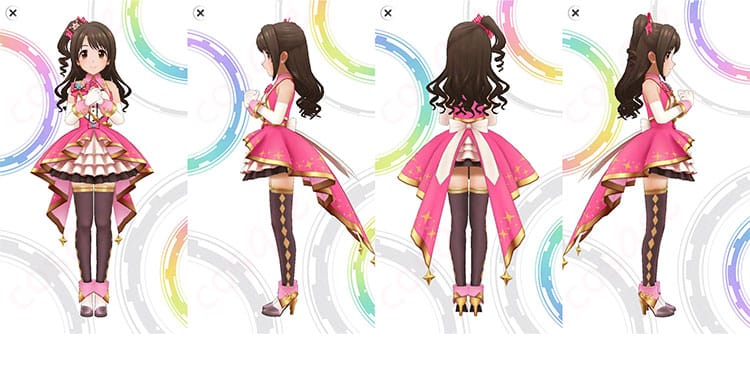 アイドルマスター シンデレラガールズ 島村卯月 コスプレ衣装 キャラクター画像。忠実再現されたアイドル衣装が特徴的。