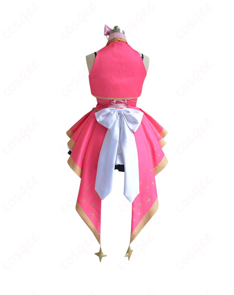 アイドルマスター シンデレラガールズ 島村卯月 コスプレ衣装 背面画像。背中のディテールが美しく、アイドル衣装として完璧な仕上がり。