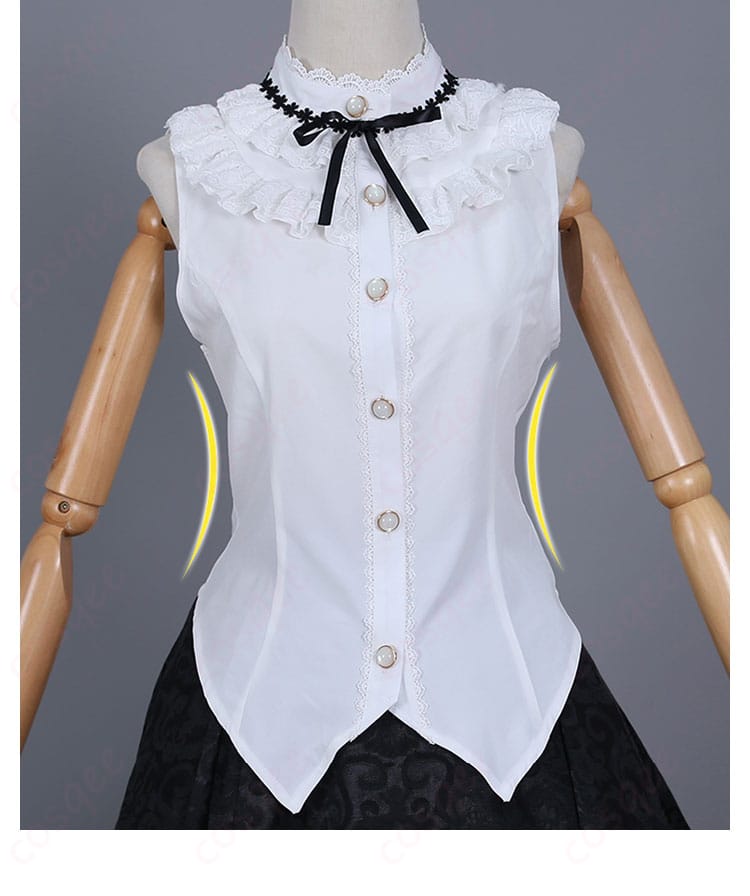 黒猫(五更瑠璃) ゴスロリコスプレ衣装 内搭服装装饰细节图
