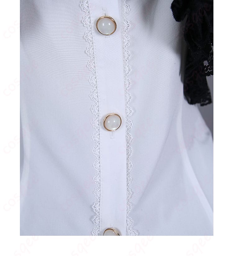 黒猫(五更瑠璃) ゴスロリコスプレ衣装 服装纽扣细节图