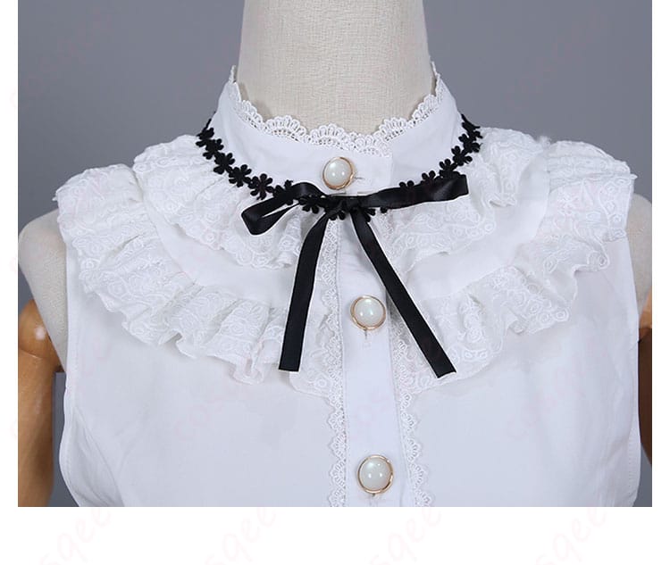 黒猫(五更瑠璃) ゴスロリコスプレ衣装 领结装饰细节图