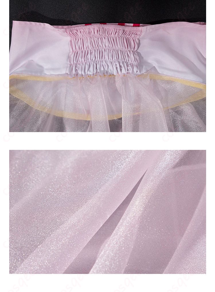 雪森りんごコスプレ衣装のスカート部分の素材感とディテールがよくわかる画像。