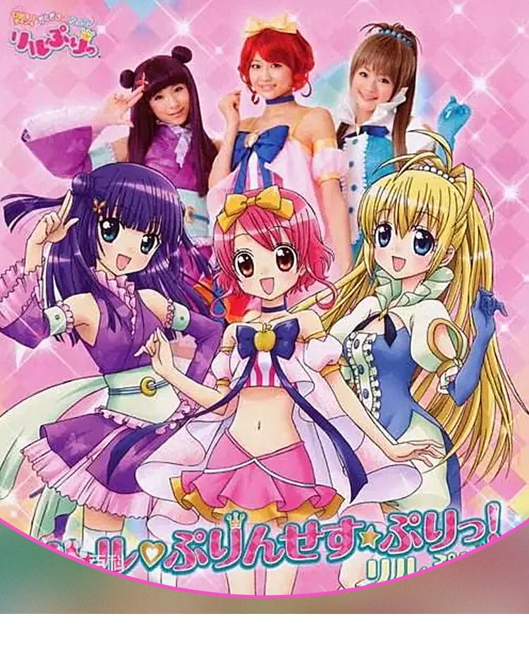 リルぷりっの雪森りんごキャラクターのコスプレ衣装の画像。プリンセスりんごの姿が美しく再現されています。