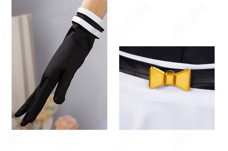 プリティーリズム・オーロラドリーム 高峰みおん コスプレ衣装 ベルトと手袋の詳細、アクセサリーのこだわり