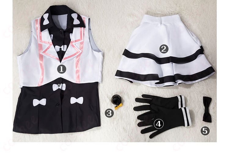 プリティーリズム・オーロラドリーム 高峰みおん コスプレ衣装 セット内容の紹介画像、衣装一式が確認できます