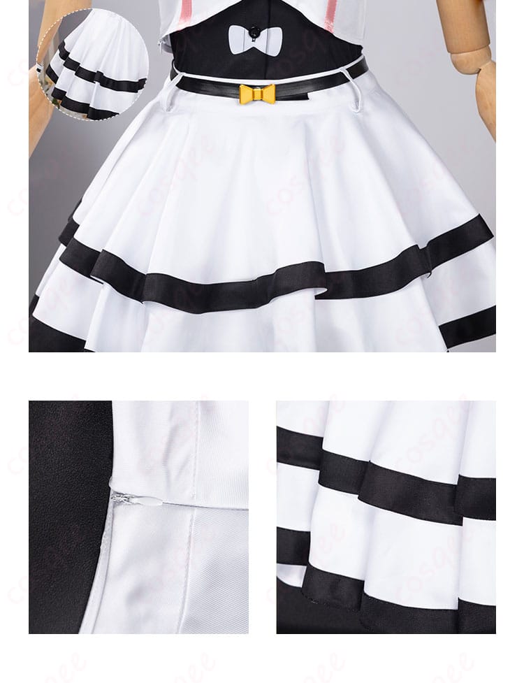 プリティーリズム・オーロラドリーム 高峰みおん コスプレ衣装 スカート部分の装飾、華やかなデザインが特徴