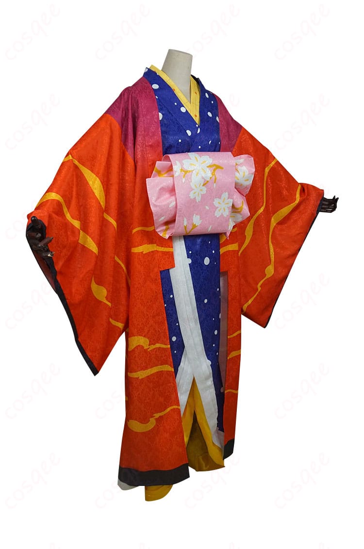 鯉夏花魁 コスプレ衣装の側面画像。衣装の立体感やフィット感がわかる角度からの写真です。