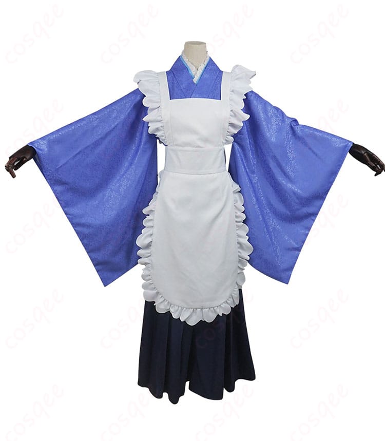 小林さんちのメイドラゴン カンナカムイ メイド服コスプレ衣装の正面画像。高忠実再現のデザインで、リアル感あふれるメイド服の詳細をご覧ください。