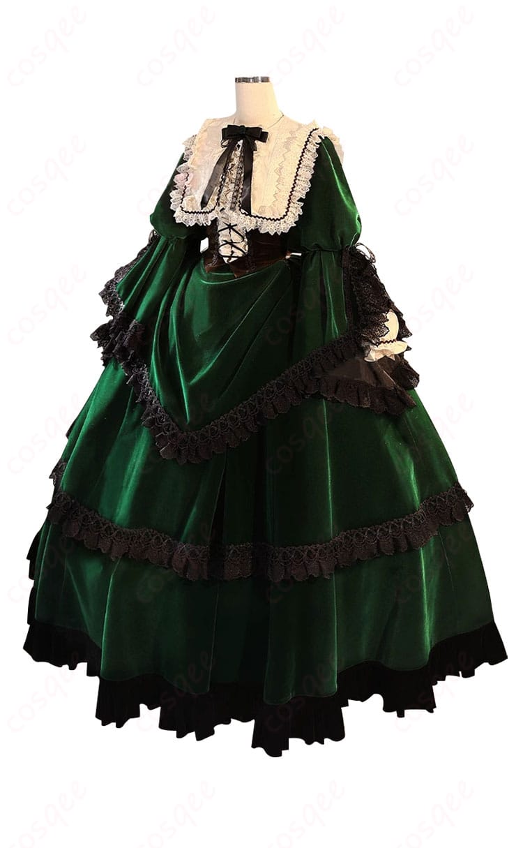 ローゼンメイデン 翠星石 コスプレ衣装 正面画像 - 服装の全体像とディテールが確認できます