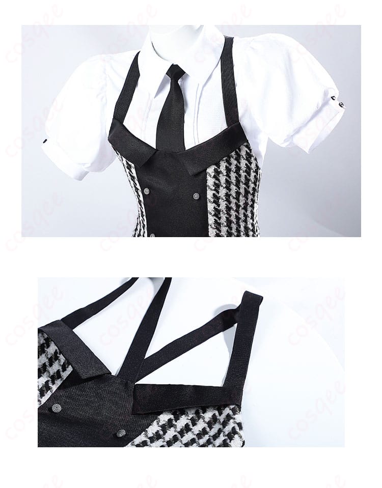 髏々宮カルタ コスプレ衣装 服装ディテール画像、ボタンや刺繍の精巧なデザイン。