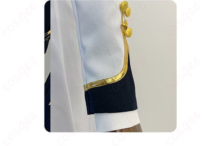 ブルーロック 凪誠士郎 コスプレ衣装の袖の装飾。しっかりとした作りとスタイリッシュなデザイン。