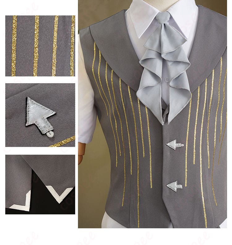 アルジェンティコスプレ衣装の内搭マーベルの装飾部分のディテール。