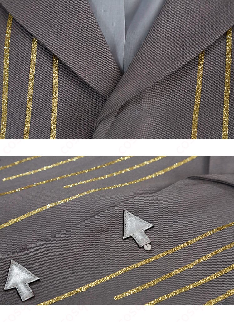 アルジェンティコスプレ衣装のマーベル衣襟部分の装飾ディテール。