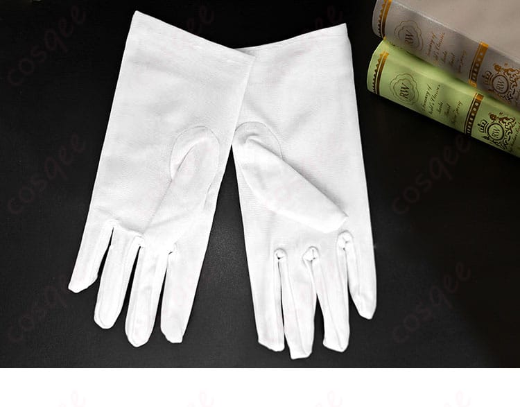 アルジェンティコスプレ衣装の手袋部分の装飾ディテール。