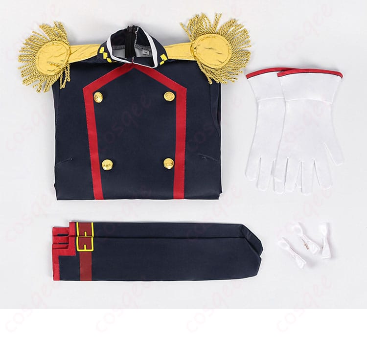 商品のセット内容を示す画像。ワンピース、手袋、靴下、髪飾りが一目でわかります。