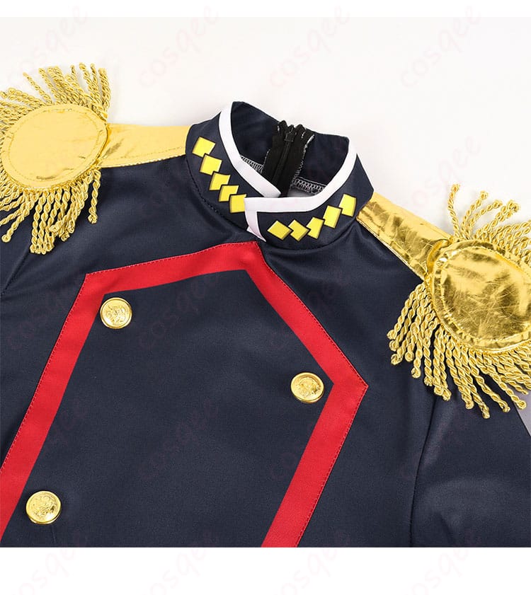 衣装の装飾ディテール画像。繊細な刺繍や花柄、キャラクターに忠実なデザインが特徴。