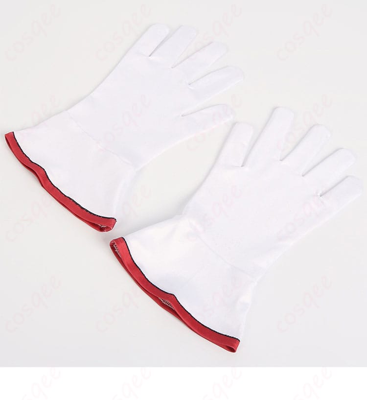 手袋のディテール画像。高品質な素材を使用し、衣装全体にマッチする美しいデザイン。