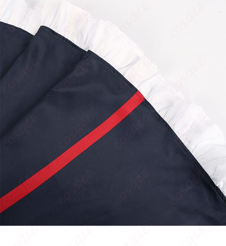 衣装の裾装飾のディテール画像。衣装の動きや優雅さを表現するための細かいデザイン。