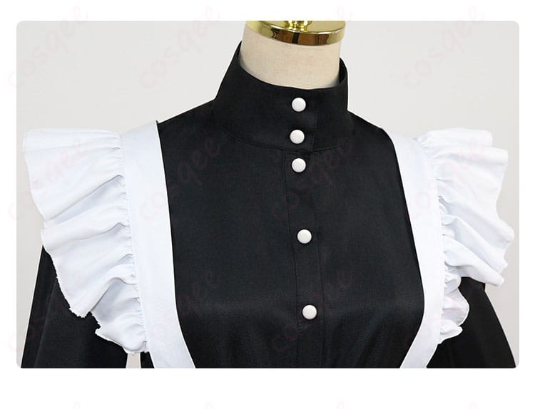 スレイブ 大川村寧 コスプレ衣装の装飾部分。エプロンの刺繍や花模様が細かく再現されています。コスプレイヤー必見!