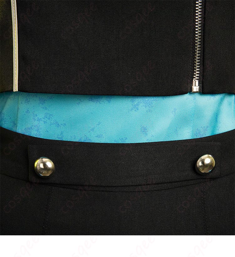 ペルソナ3 リロード 山岸風花 コスプレ衣装 腰の装飾ディテール、衣装の腰部分のデザインディテール。