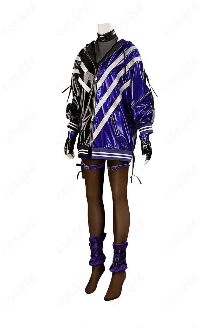 鉄拳8 麗奈(Reina) コスプレ衣装の側面画像。ディテールが鮮明に見えます。