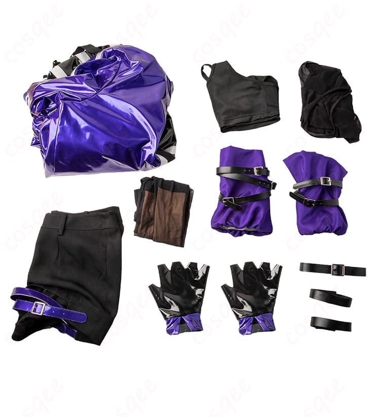 鉄拳8 麗奈(Reina) コスプレ衣装のセット内容画像。全アイテムが揃っています。