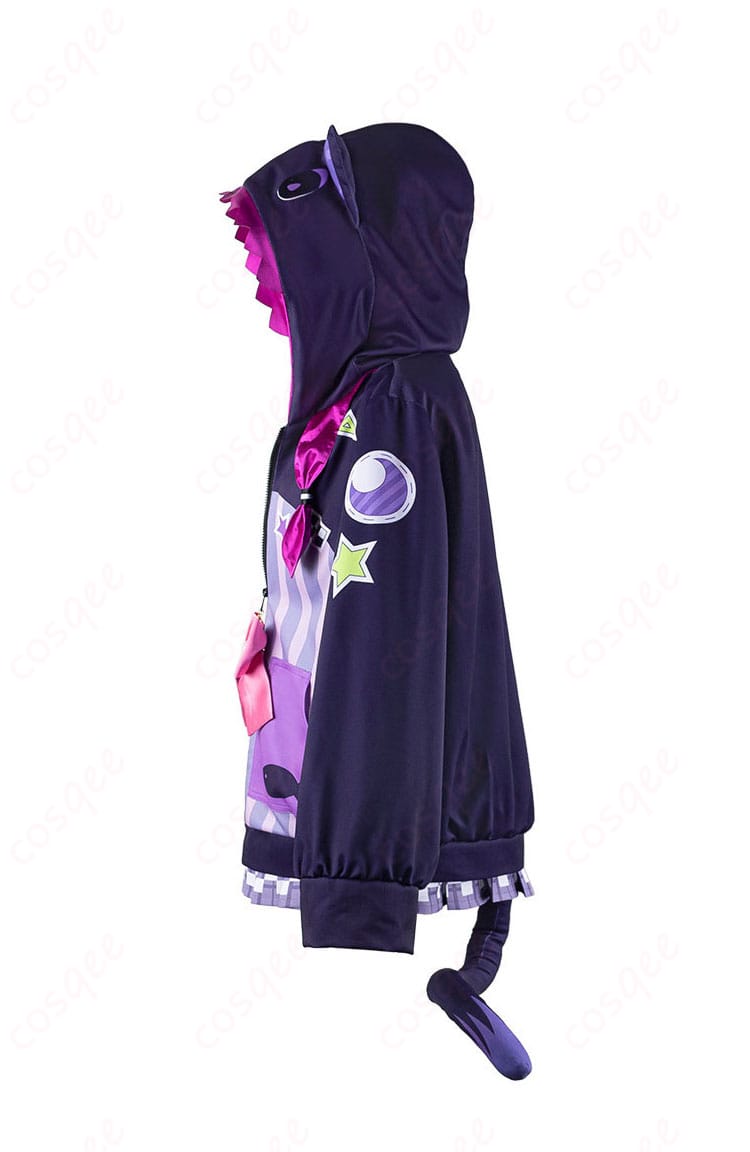 紫咲シオンコスプレ衣装の左側面。完璧なデザインと素材で仕上げられています。