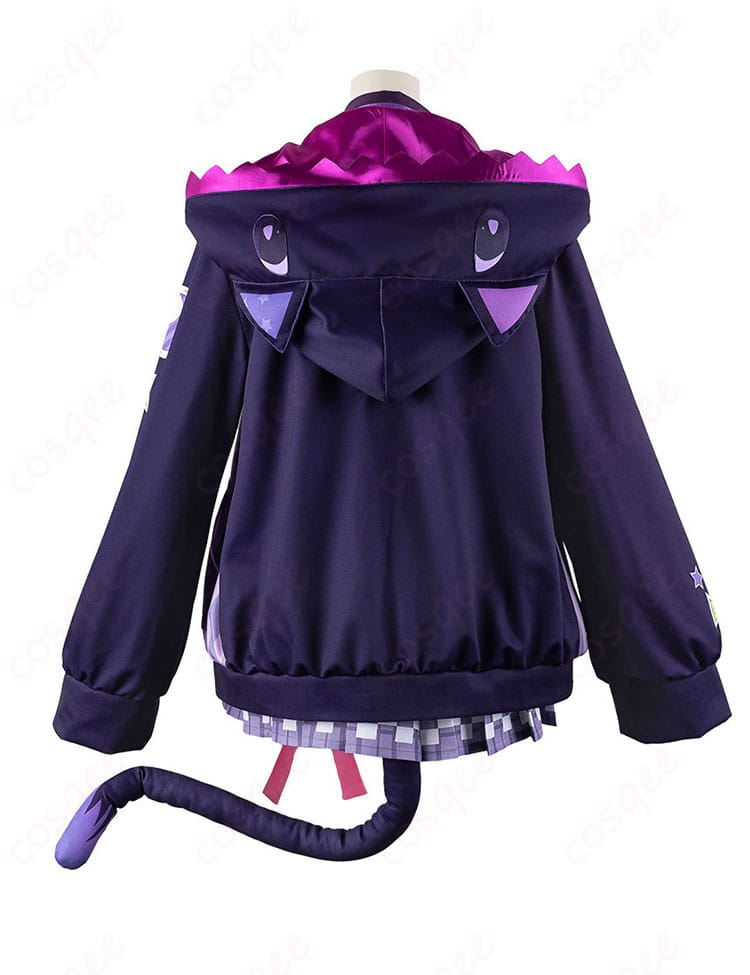 紫咲シオンコスプレ衣装の背面。完璧な形状とフィット感が魅力的。