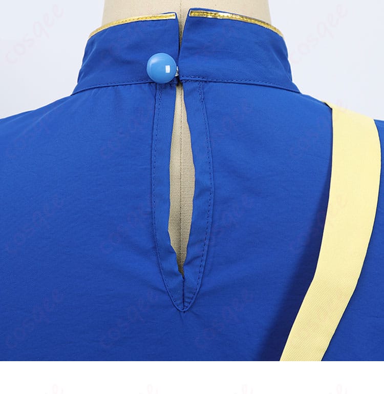 ウマ娘 ケイエスミラクル コスプレ衣装 背部細部 - 背面のディテール、服のバックスタイルを強調。