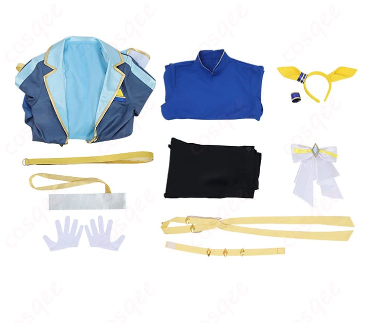 ウマ娘 ケイエスミラクル コスプレ衣装 セット内容画像 - セットに含まれるアイテムの詳細表示。