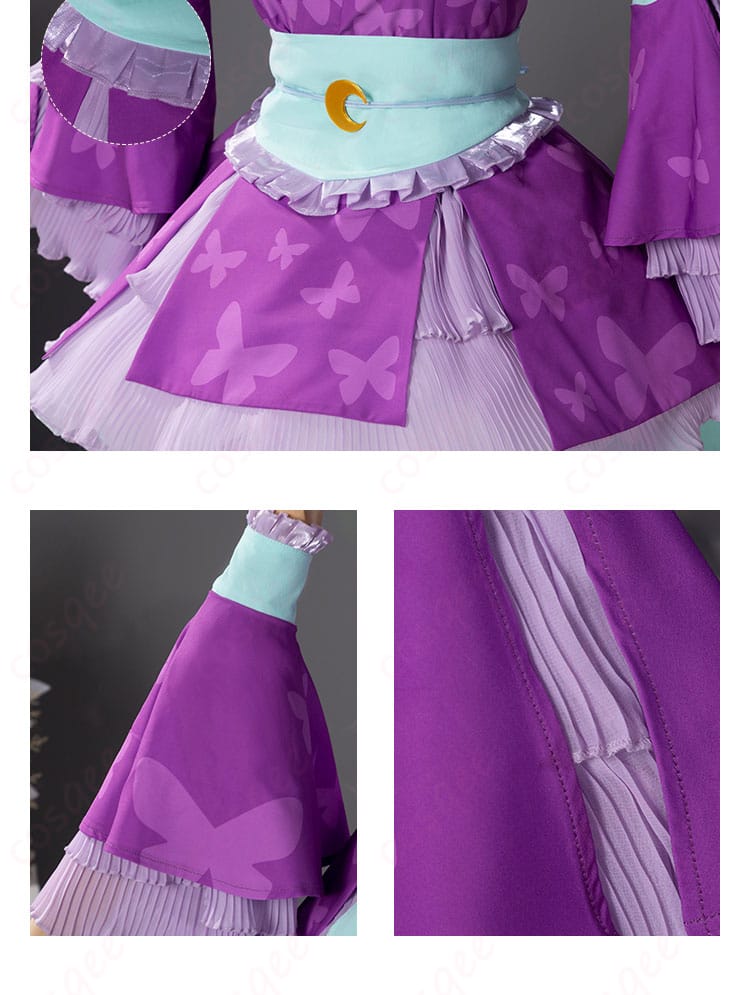 リルぷりっ 笹原名月 コスプレ衣装 腰封、裙摆装饰细节(コスプレ衣装の腰部分とスカートの装飾に注目)