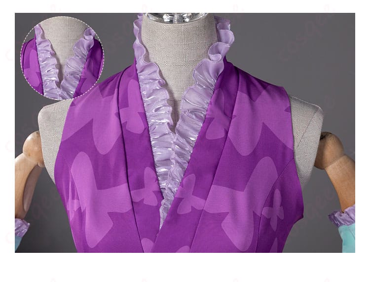 リルぷりっ 笹原名月 コスプレ衣装 领口装饰细节(衣装の襟元に施された装飾が細かく表現されています)