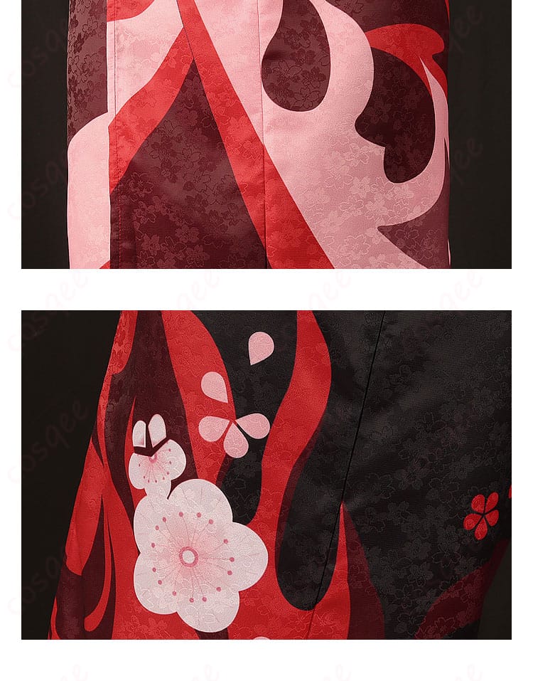 羽生田千鶴 コスプレ衣装 衣襟装飾ディテール|繊細な刺繍でキャラクターを再現