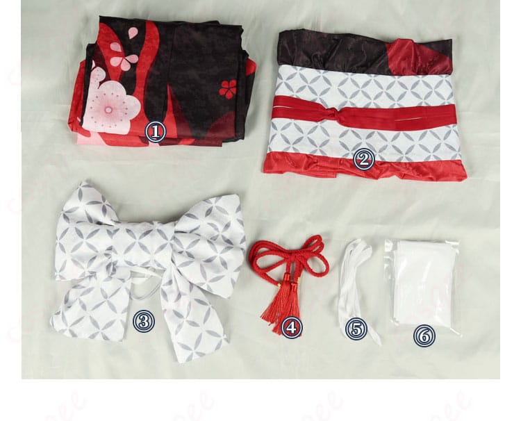 羽生田千鶴 コスプレ衣装 セット内容画像|すべてのアイテムが含まれています