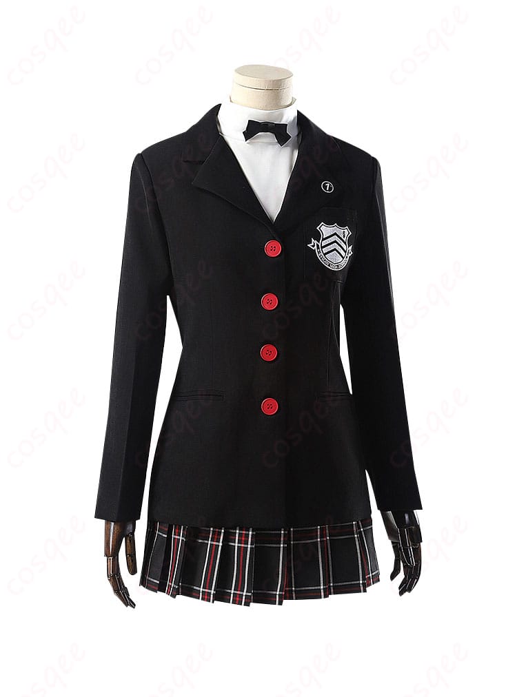 ペルソナ5 ザ・ロイヤル 芳澤かすみ 制服 コスプレ衣装 正面画像。高品質で細部まで忠実再現されたデザイン。