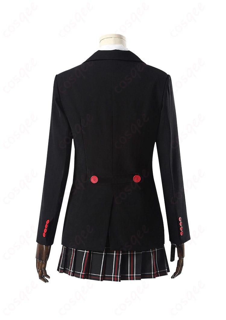 ペルソナ5 ザ・ロイヤル 芳澤かすみ 制服 コスプレ衣装 背面画像。背面のディテールが精巧に再現されています。