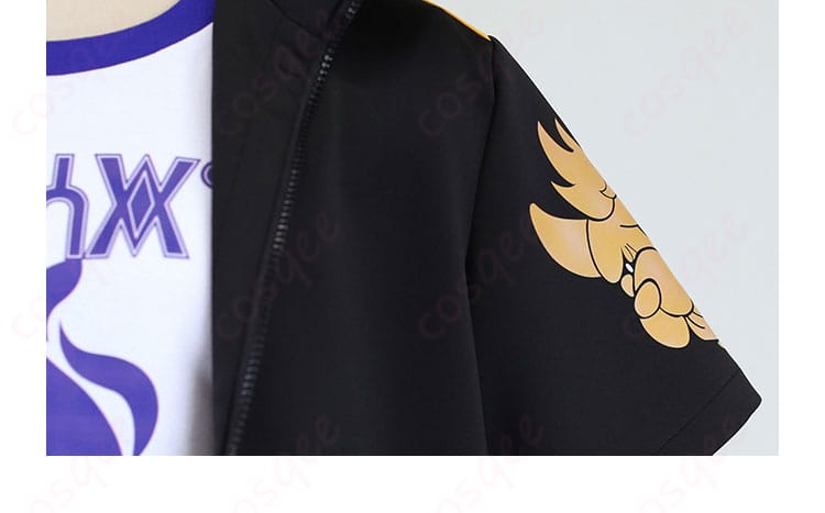 ポケモンSV カキツバタ コスプレ衣装 外套肩袖部分の装飾細部 - 細部にまでこだわったデザイン