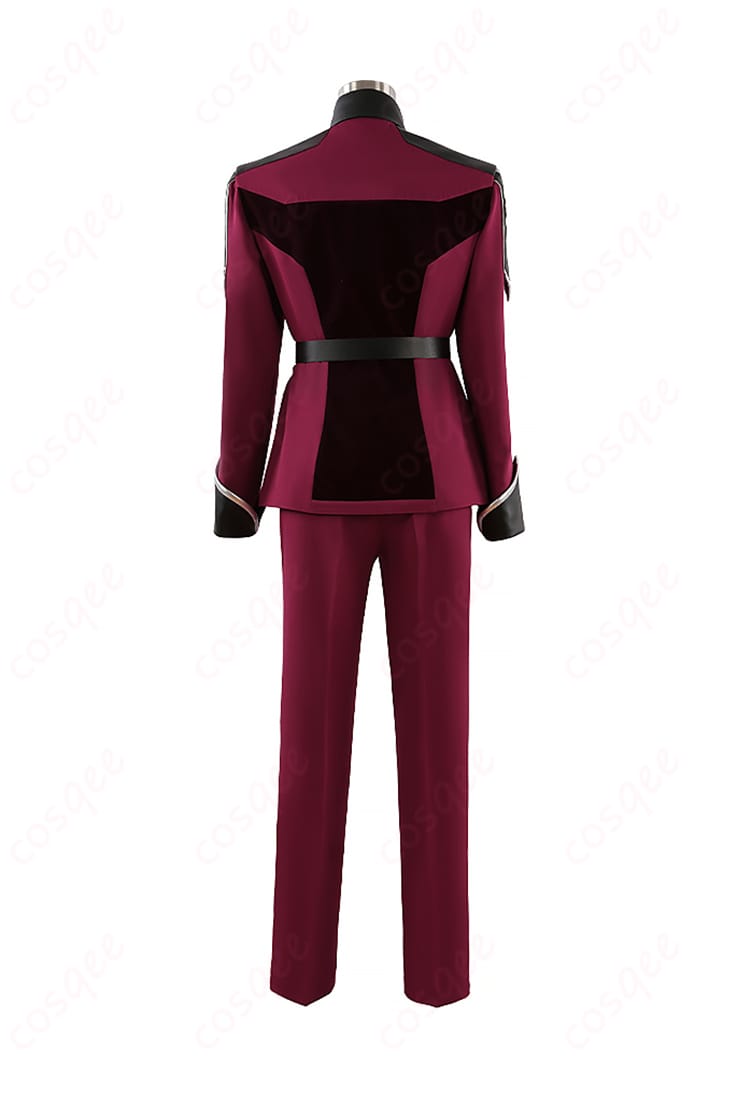 シン・アスカ コスプレ衣装 背面:『ガンダムSEED FREEDOM』シン・アスカのコスプレ衣装の背面画像。衣装の細部まで忠実に再現。