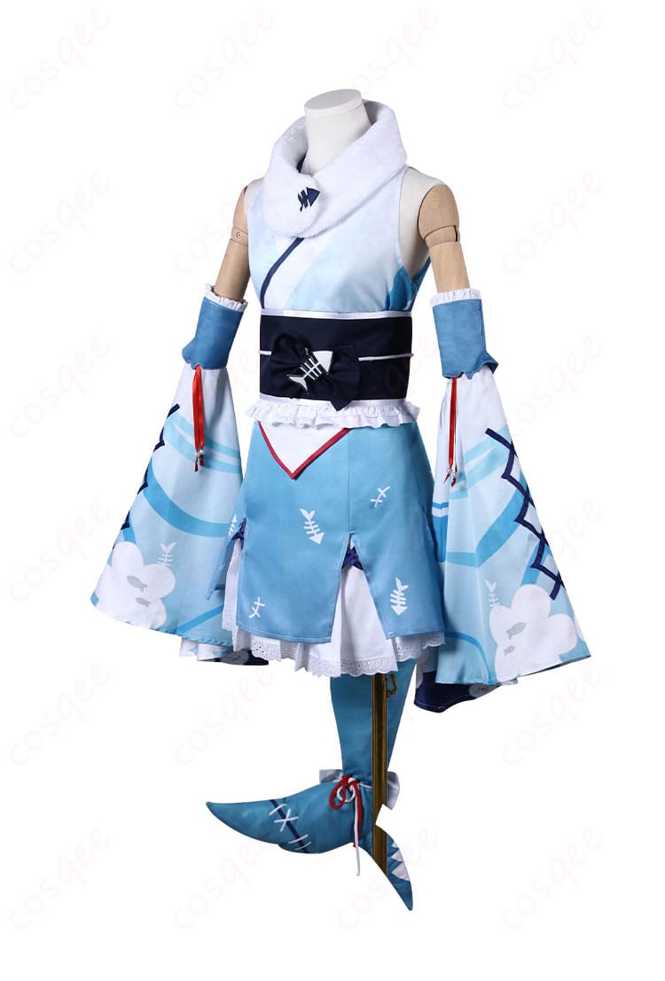 ホロライブ がうる・ぐら コスプレ衣装 側面画像。衣装のラインとディテールが美しく表現されています。