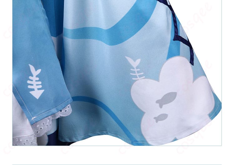 ホロライブ がうる・ぐら コスプレ衣装 衣袖の装飾細部。美しい刺繍と装飾が特徴です。