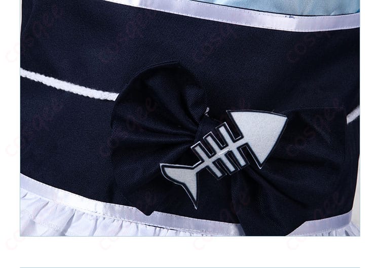 ホロライブ がうる・ぐら コスプレ衣装 腰封装飾の細部。デザインにこだわったコルセットベルト。