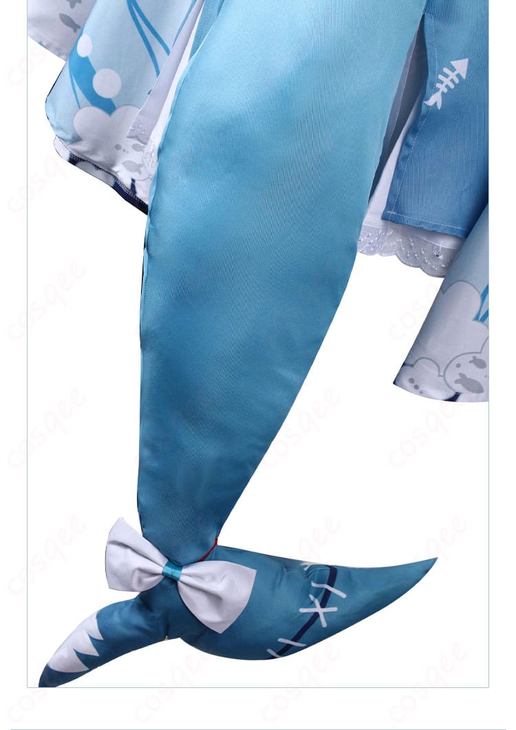 ホロライブ がうる・ぐら コスプレ衣装 尻尾の装飾細部。ファン必見の可愛らしいディテール。